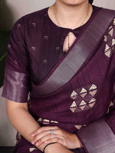 Slub Silk Printed Saree WIN