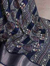 Slub Silk Printed Saree NBL