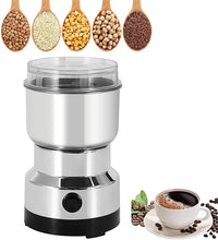 Multi-Functional Electric Stainless Steel Herbs Spices Nuts Grain Grinder with Stainless Steel Bowl, Portable Coffee Bean Seasonings Spices Mill Powder Machine Grinder Machine for Home and Office