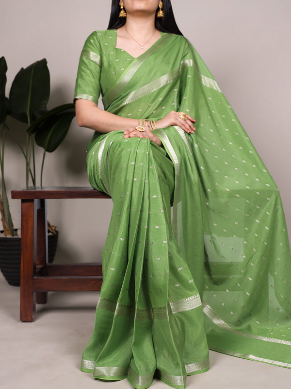 Crepe Zari Weaving Saree PST