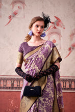 Tussar Silk Printed Saree With Viscose Border LUV