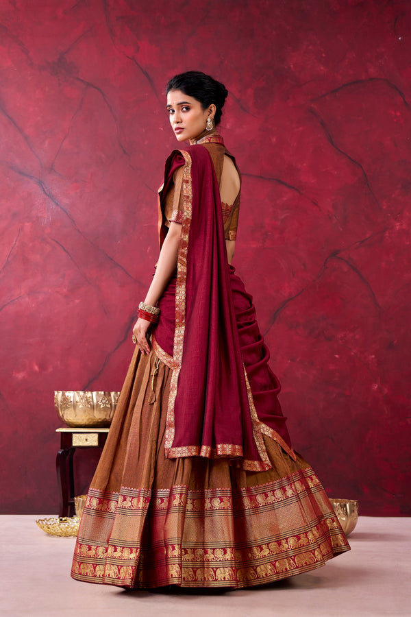 Narayan Pattu Zari Weaving Lehenga With Dupatta  MST