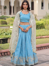 Gold Crush Embroidered Lehenga With Dupatta  PST