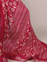 Slub Silk Floral Printed Saree CRD
