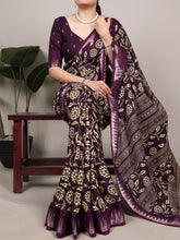 Slub Silk Floral Printed Saree WIN