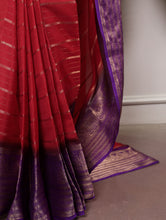 Crepe Zari Weaving Saree RED