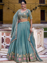 Zari Shimmer Thread Embroidered Lehenga With Dupatta SBL