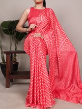 Satin Silk Printed Saree CMN