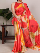 Satin Silk Printed Saree MUT