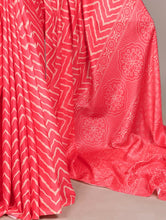Satin Silk Printed Saree CMN