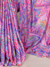 Satin Silk Printed Saree LUV