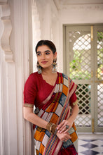Viscose Chanderi Printed Saree MRN