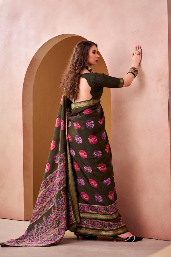 Chanderi Printed Saree MND