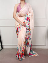 Satin Silk Printed Saree CRM