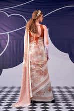 Satin Silk Floral Printed Saree PEC