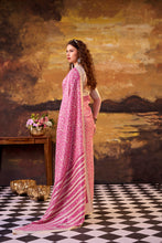 Tussar Silk Printed Saree PNK