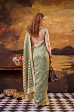Tussar Silk Printed Saree GRN