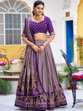 Tussar Silk Printed Lehenga With Dupatta  PRL