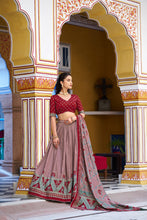Tussar Silk Printed Lehenga With Dupatta  MRN