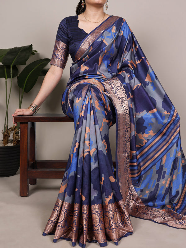 Tussar Silk Printed Saree NBL