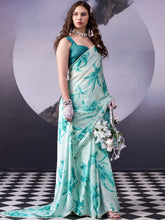 Satin Silk Floral Printed Saree FRZ