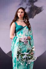 Satin Silk Floral Printed Saree FRZ
