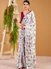 Satin Silk Floral Printed Saree SLR