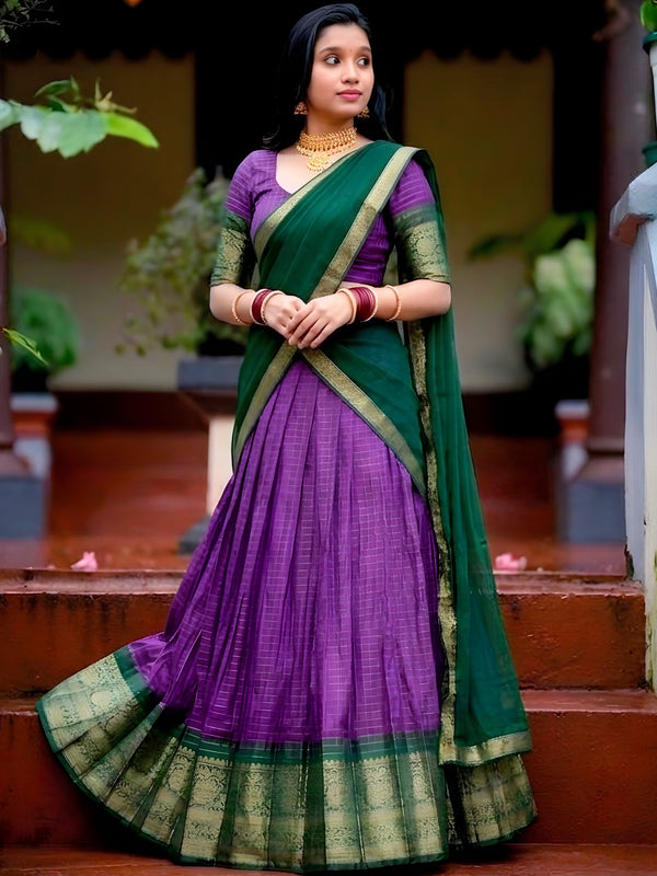 Dola Chex Zari Weaving Lehenga With Dupatta  PRL