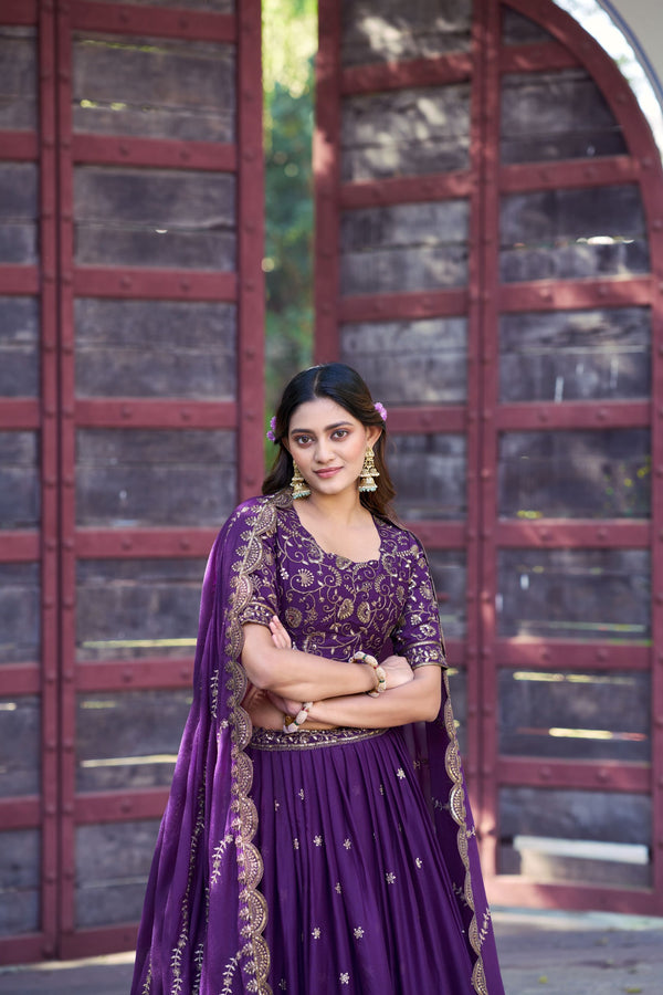 Star Georgette Embroidered Lehenga With Dupatta  PRL