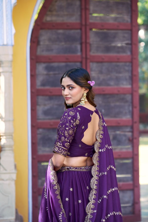 Star Georgette Embroidered Lehenga With Dupatta  PRL