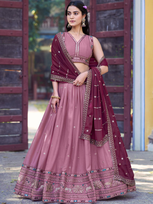 Star Georgette Embroidered Lehenga With Dupatta  BPI