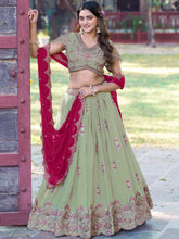 Star Georgette Embroidered Lehenga With Dupatta  PST