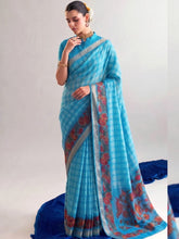 Chanderi Printed Zari Weaving Saree  SBL