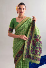 Chanderi Printed Zari Weaving Saree PRT