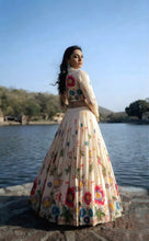 Tussar Silk Floral Printed Lehenga  CRM