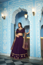 Vichitra Silk Thread Embroidered Lehenga With Dupatta  DPL