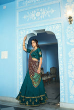 Vichitra Silk Thread Embroidered Lehenga With Dupatta  TEL
