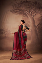 Shimmer Zari Weaving Saree RED