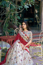 Tussar Silk Foil Printed Lehenga With Dupatta  OWT