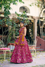 Tussar Silk Foil Printed Lehenga With Dupatta  PNK
