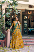 Tussar Silk Foil Printed Lehenga With Dupatta  MST