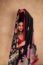 Satin Silk Kalamkari Printed Saree Red