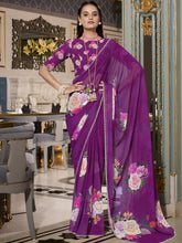Georgette Printed Saree For Women PRL