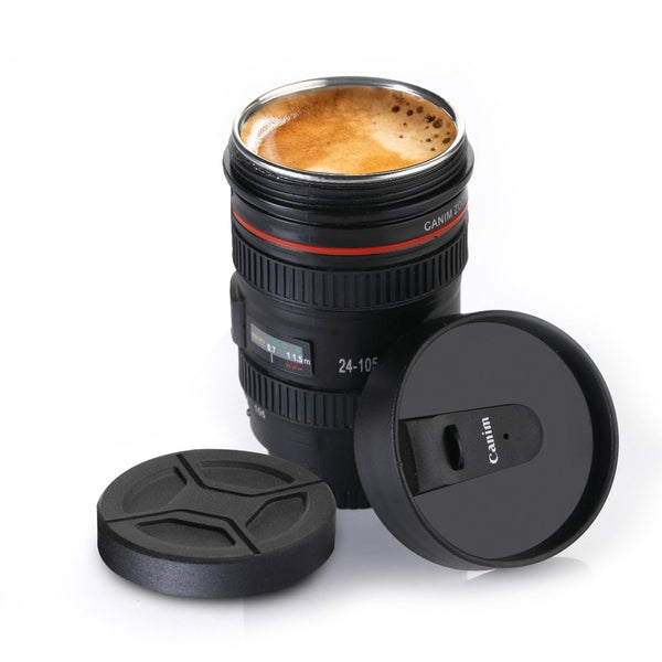 4763 Plastic Camera Lens Stainless Steel Coffee Mug 