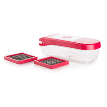 8102 Ganesh Plastic Chopper Vegetable and Fruit Cutter, Red 
