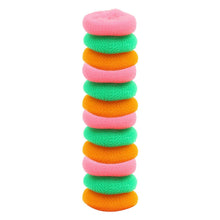 2629 Plastic Scrubber Round Nylon Scrubbers (Pack of 12) 
