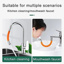 9087b Flexible Water Tap Extender, Universal Foaming Extension Tube with Connector, 360 Free Bending Faucet Extender, Adjustable Sink Drain Extension (46cm) 