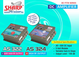 Sharp Vision DC AMPLIFIERS AS 324 - 4 HIGH RF OUT