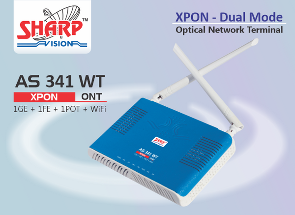 Sharp Vision AS 341 DX   -  1GE + 1FE + 1POT + WiFi
