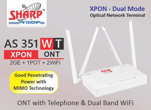 Sharp Vision AS 351 DX XPON 2GE +1POT+2WIFI DUAL BAND ONT
